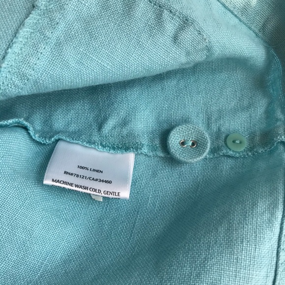 Eileen Fisher Blazer 100% Linen Sz M - Picture 7 of 8